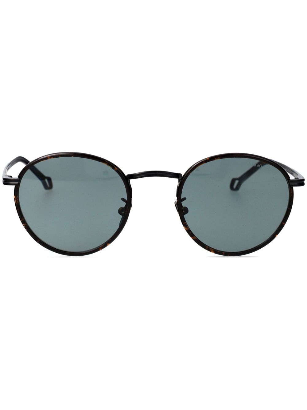 Giorgio Armani 圆框太阳眼镜 - 黑色
