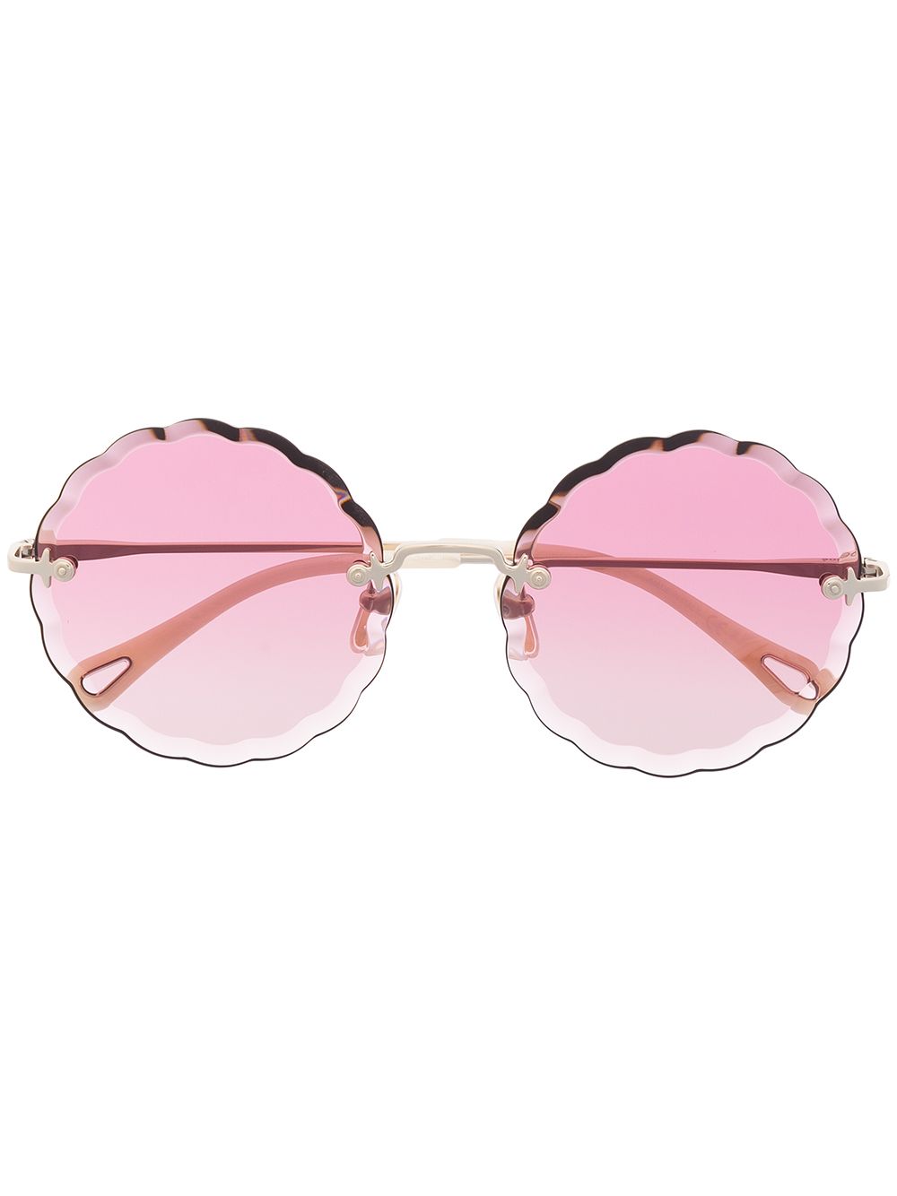 Chloé Eyewear Rosie 圆框金属太阳眼镜 - 金色