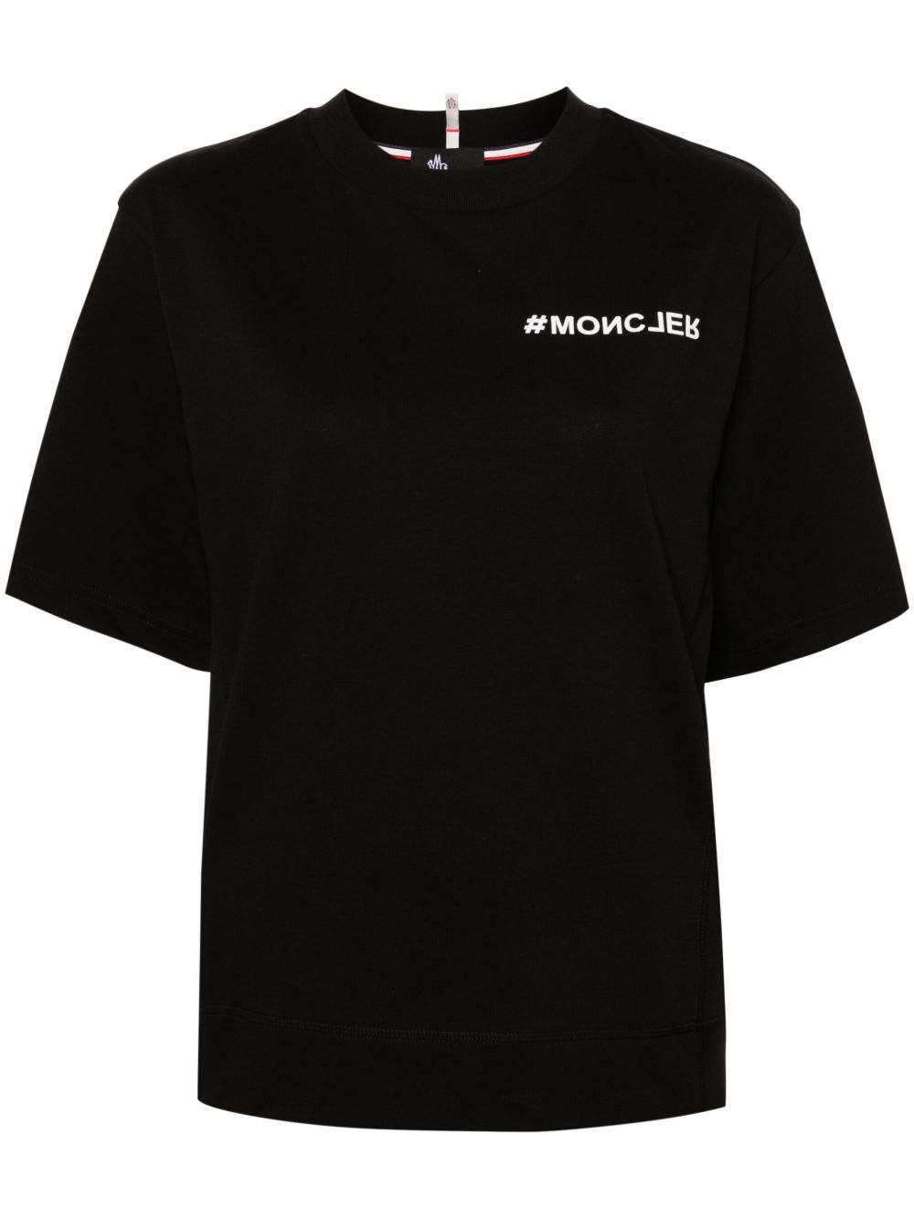 Moncler Grenoble logo贴花棉T恤 - 黑色