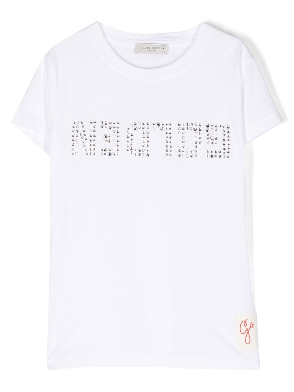 Golden Goose Kids 晶饰T恤 - 白色