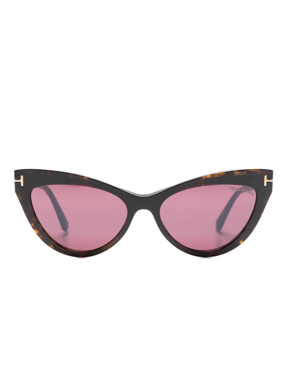 TOM FORD Eyewear 猫眼双镜框太阳眼镜 - 绿色