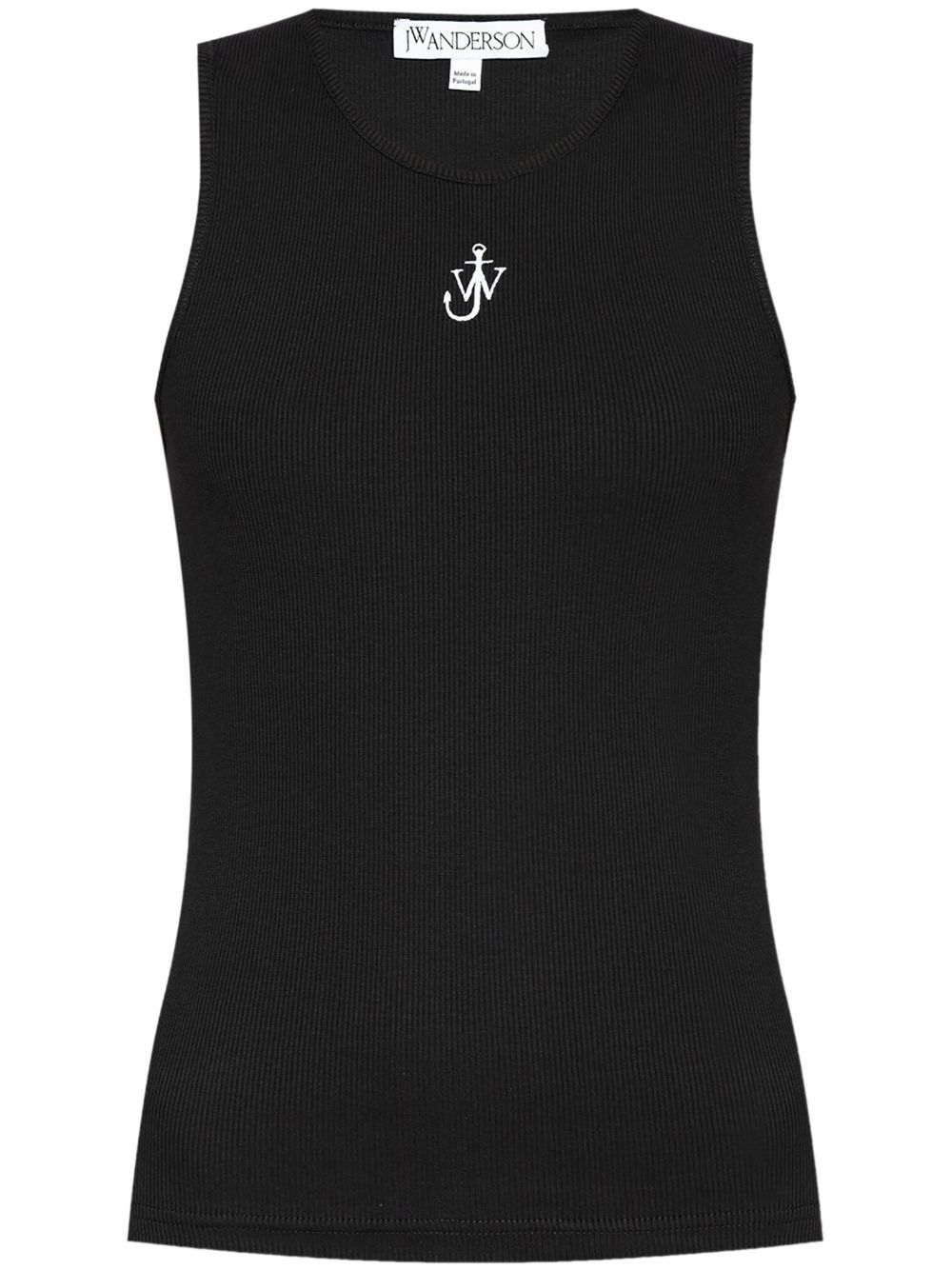 JW Anderson 船锚logo罗纹坦克背心 - 黑色