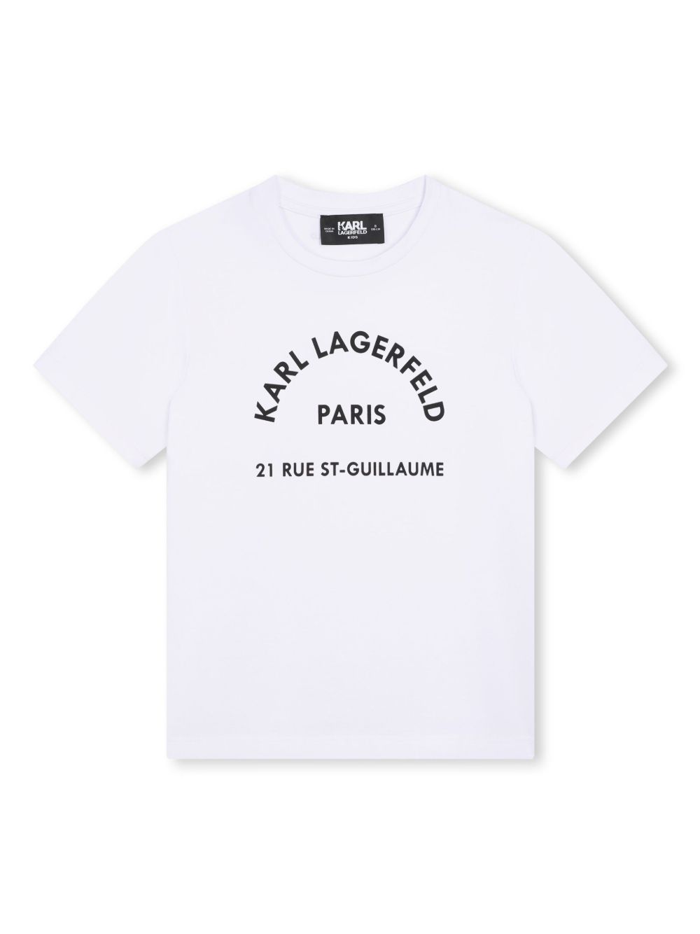 Karl Lagerfeld Kids logo印花圆领T恤 - 白色