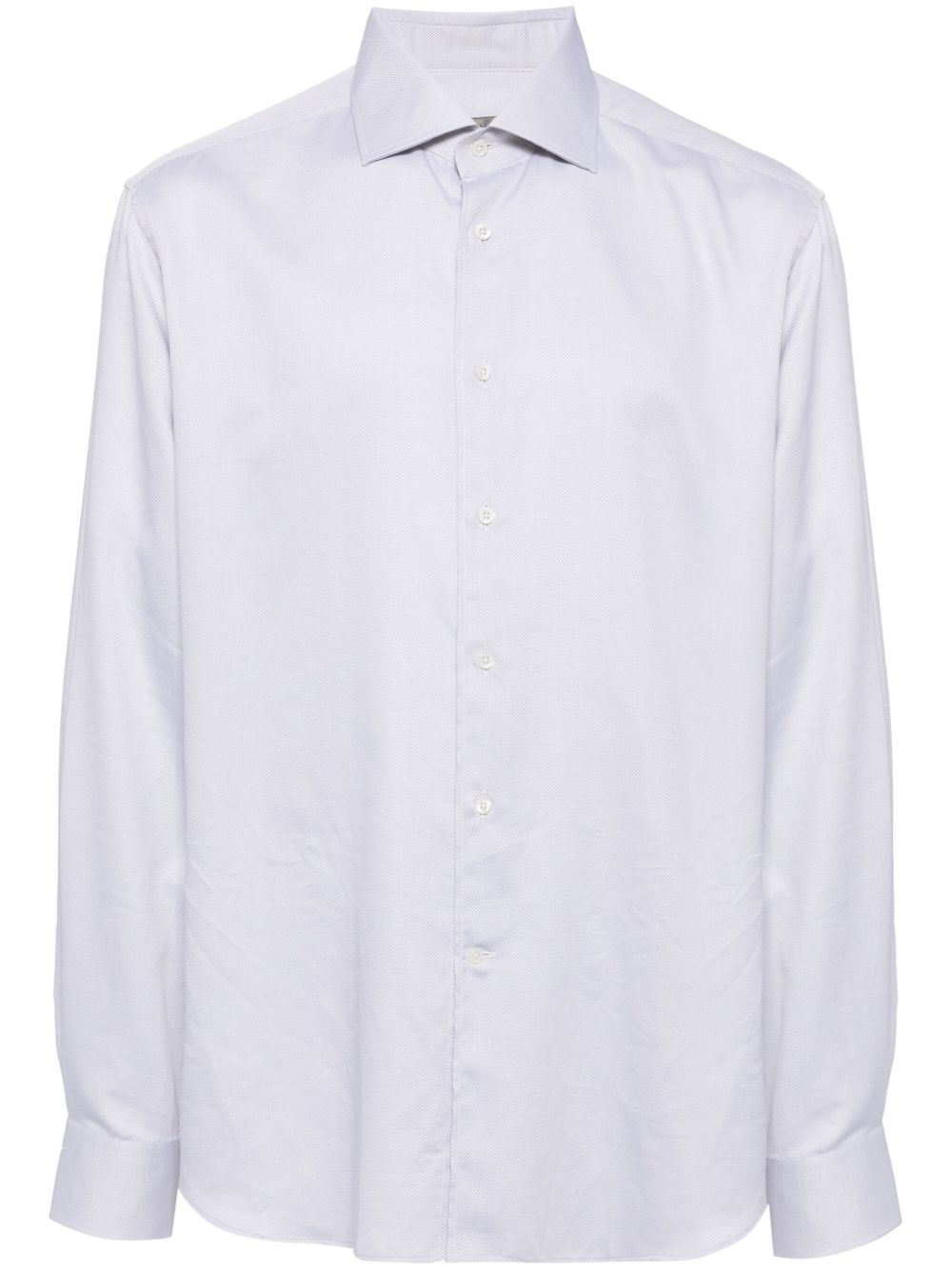 Corneliani 切角领棉衬衫 - 灰色