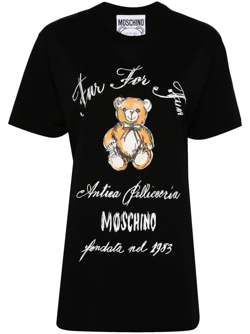 Moschino Teddy Bear T恤 - 黑色