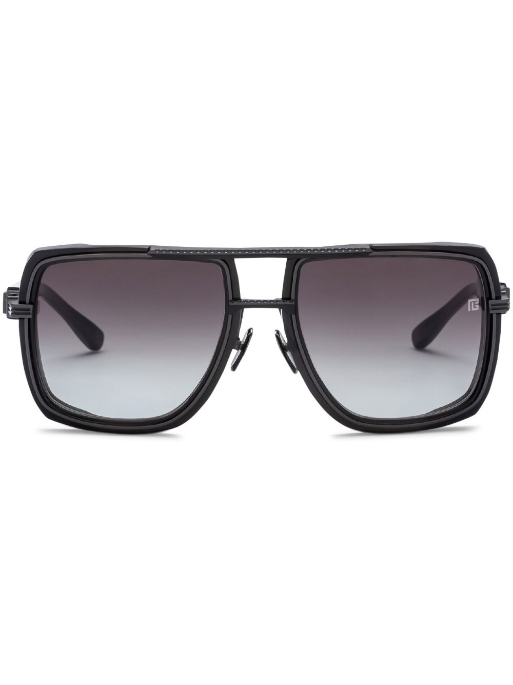 Balmain Eyewear Soldier 飞行员镜框太阳眼镜 - 黑色