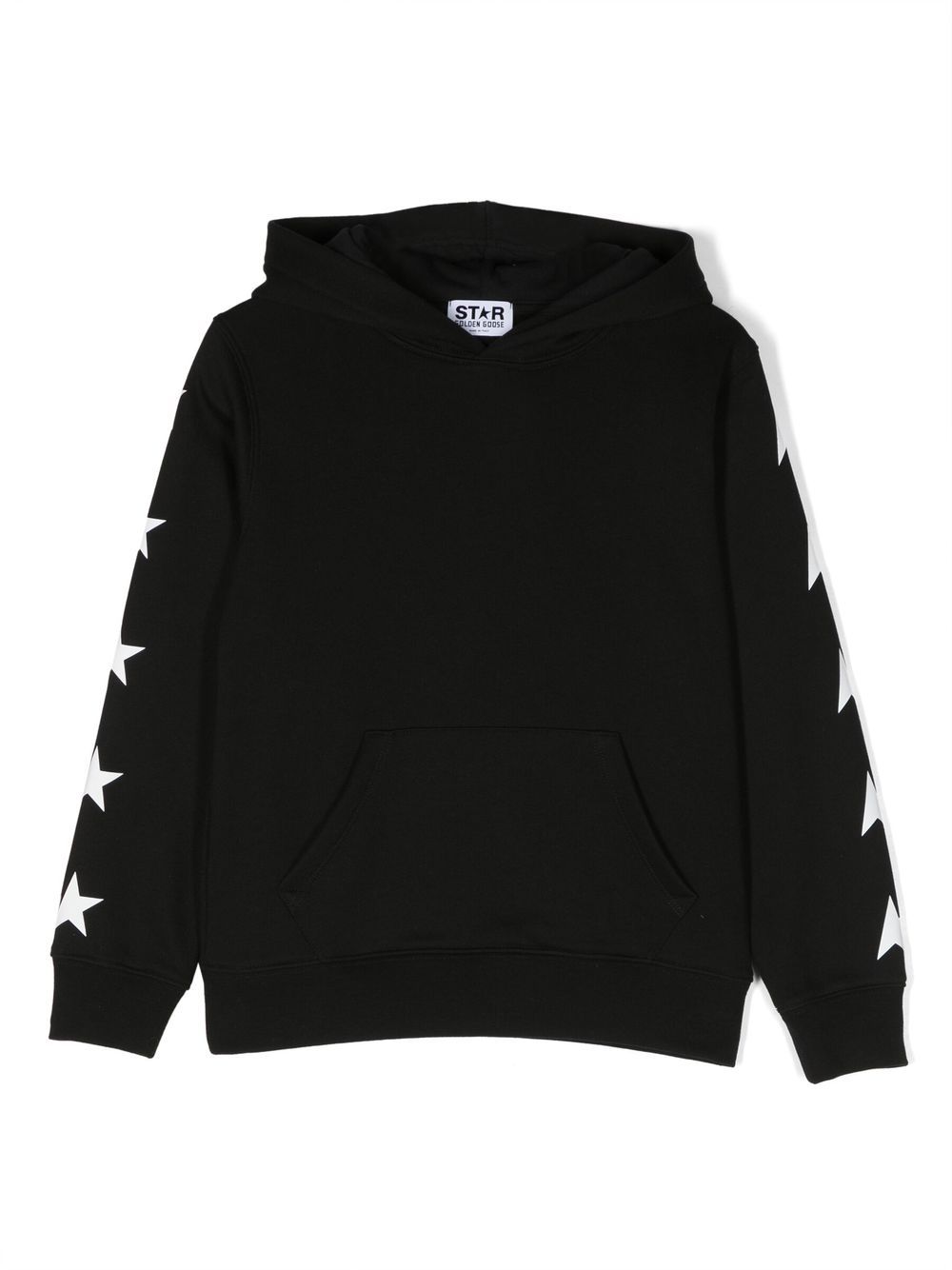 Golden Goose Kids 星星印花连帽衫 - 黑色