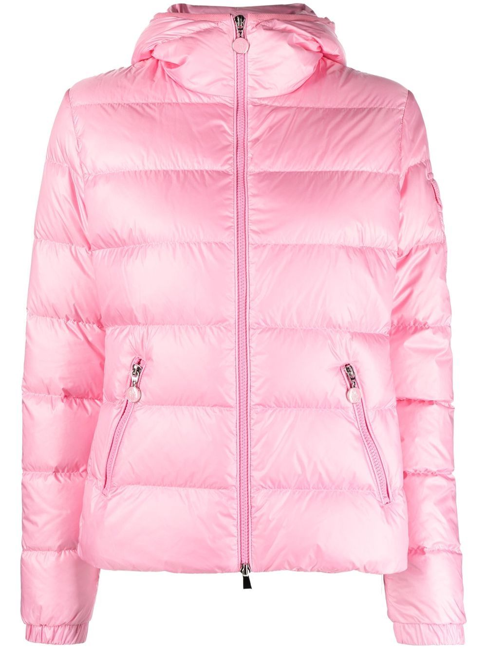 Moncler 连帽填充夹克 - 粉色