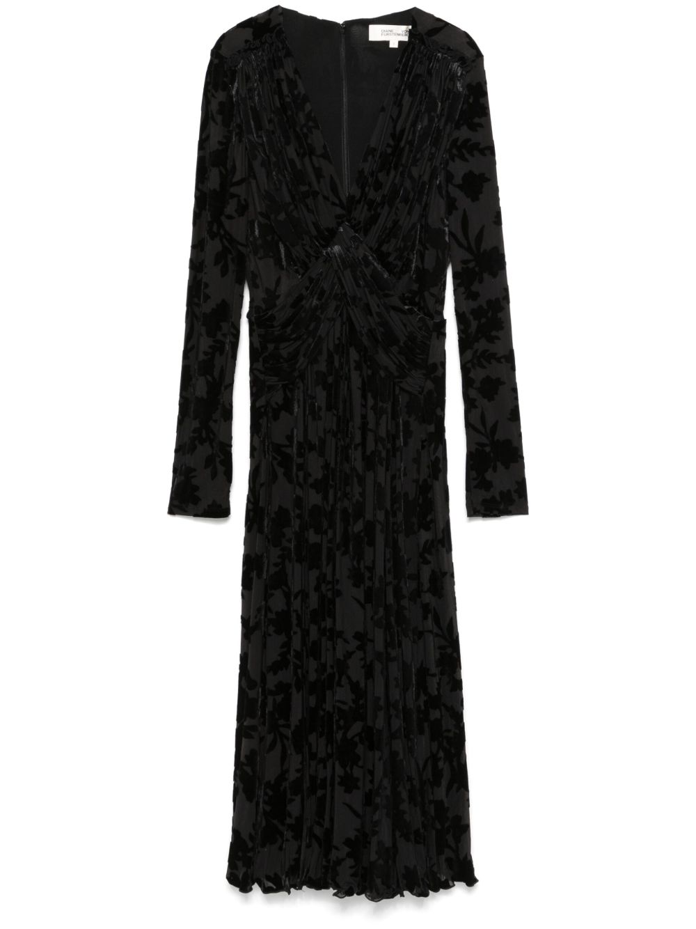 DVF Diane von Furstenberg Strand 中长连衣裙 - 黑色