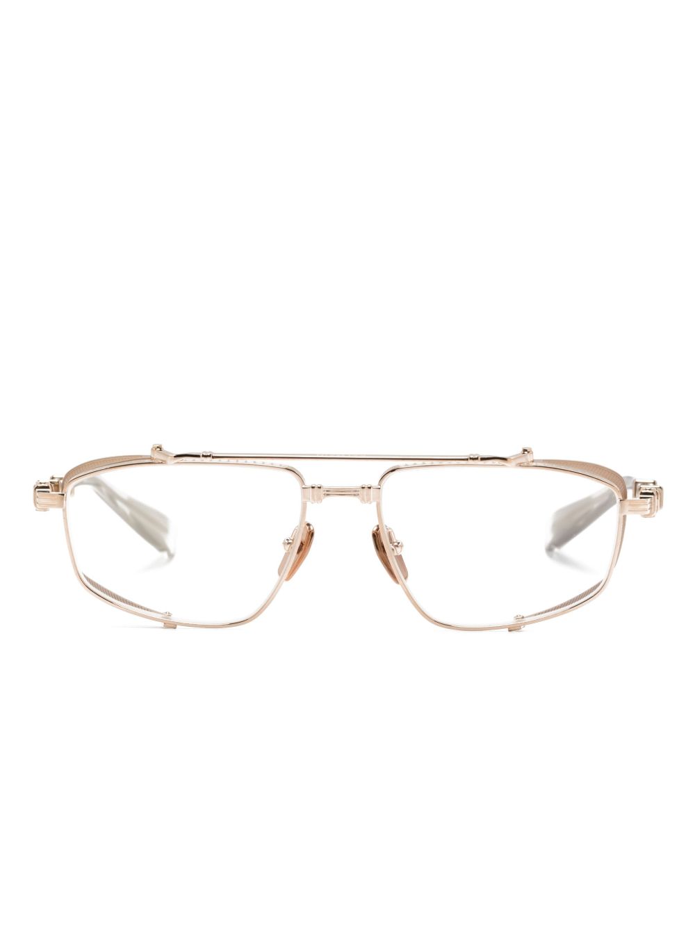 Balmain Eyewear 双色飞行员框眼镜 - 金色