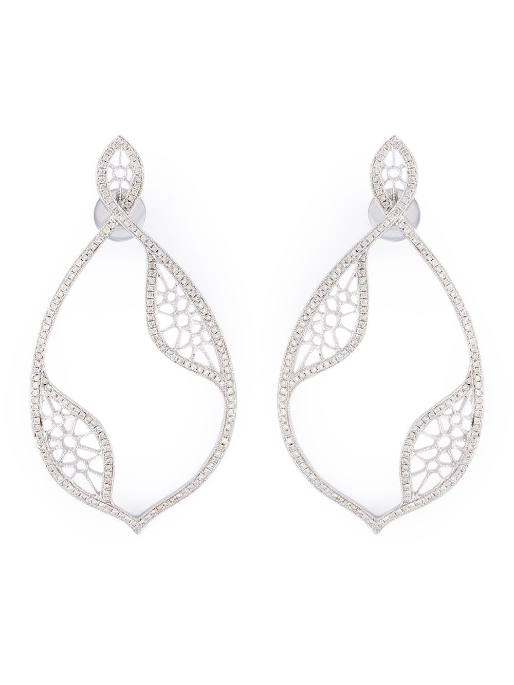 Joëlle Jewellery 钻石泪珠耳环 - 金属色