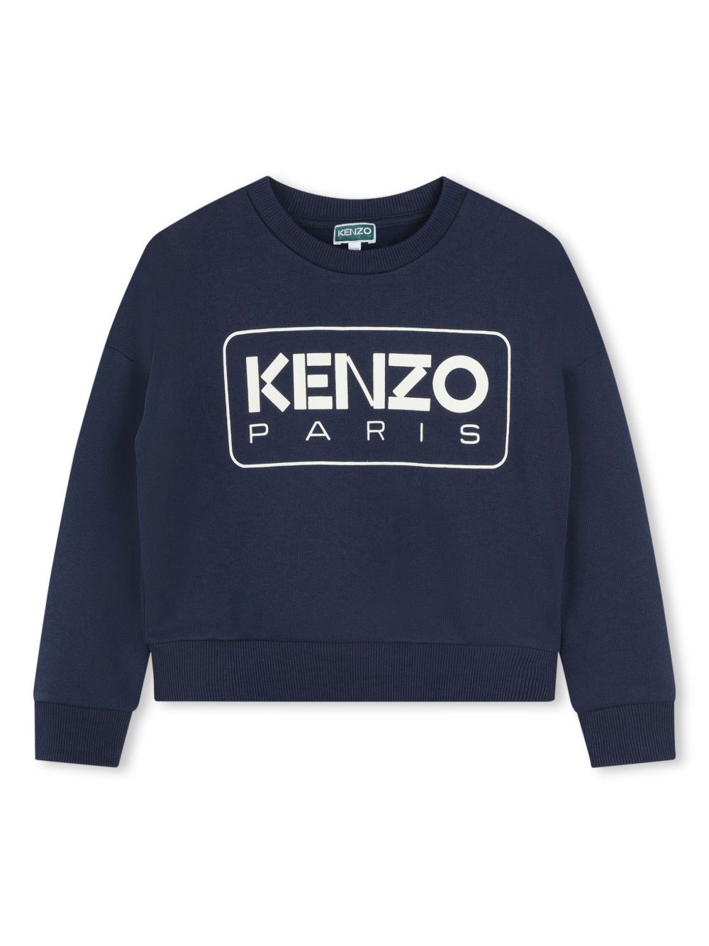 Kenzo Kids logo印花卫衣 - 蓝色