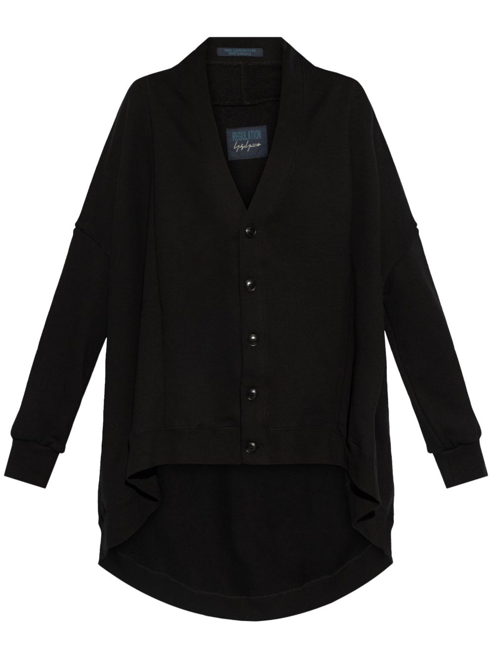 Yohji Yamamoto 排扣开衫 - 黑色