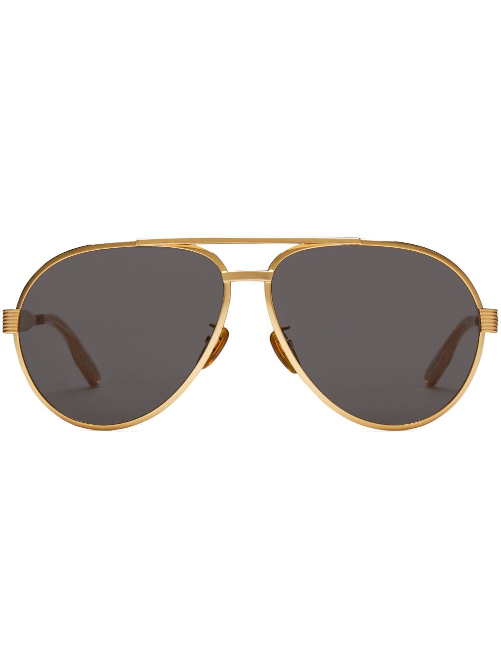 Gucci Eyewear 飞行员镜框眼镜 - 金色