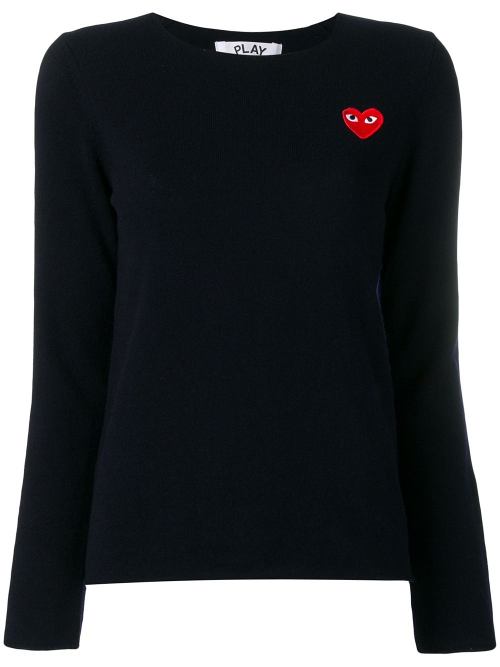 Comme Des Garçons Play 爱心贴花毛衣 - 蓝色