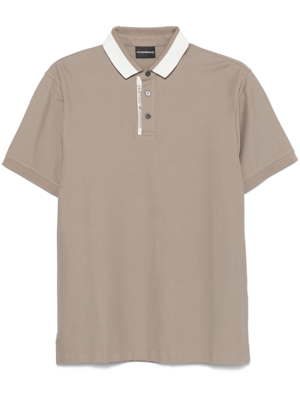 Emporio Armani 对比边饰polo衫 - 中性色