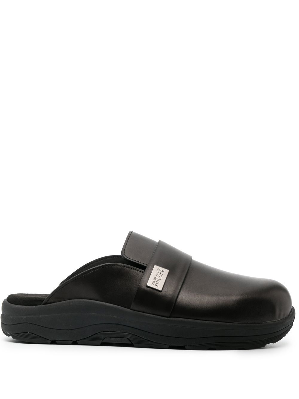 Tom Wood x Suicoke 皮质凉鞋 - 黑色