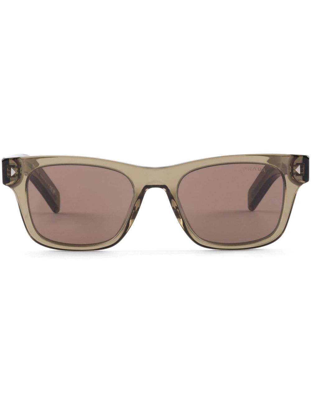 Prada Eyewear 方框太阳眼镜 - 褐色