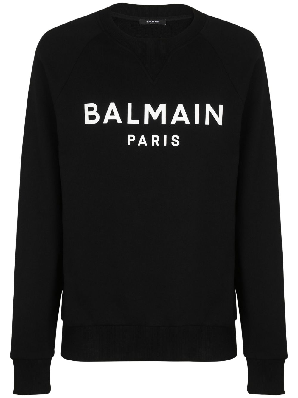 Balmain Balmain Paris logo印花棉卫衣 - 黑色