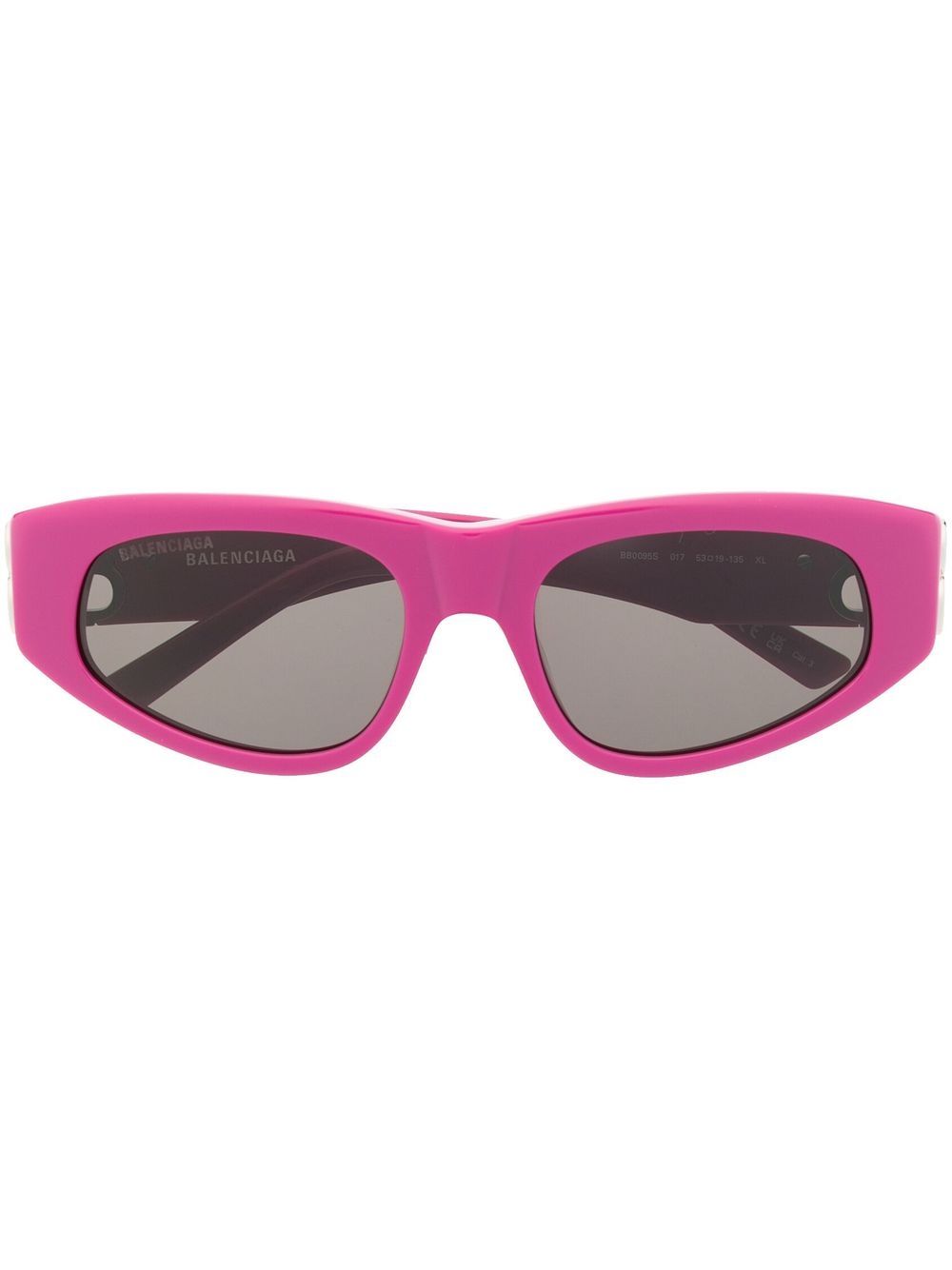 Balenciaga Eyewear logo标牌猫眼框太阳眼镜 - 紫色