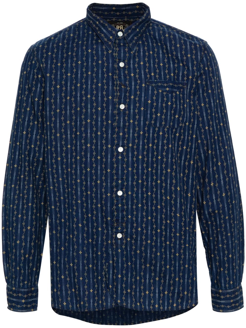 Ralph Lauren RRL 棉斜纹布衬衫 - 蓝色