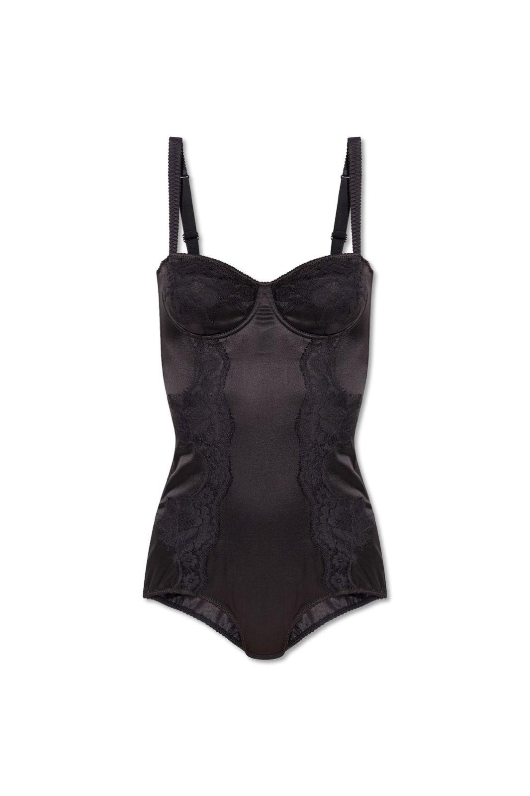 Dolce & Gabbana Lace Detailed Balconette-bra Bodysuit