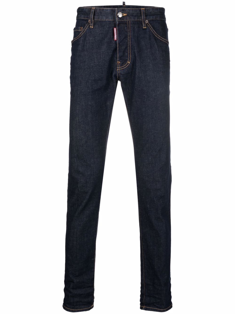 DSQUARED2 D2次方 Icon-logo直筒牛仔裤 - 蓝色