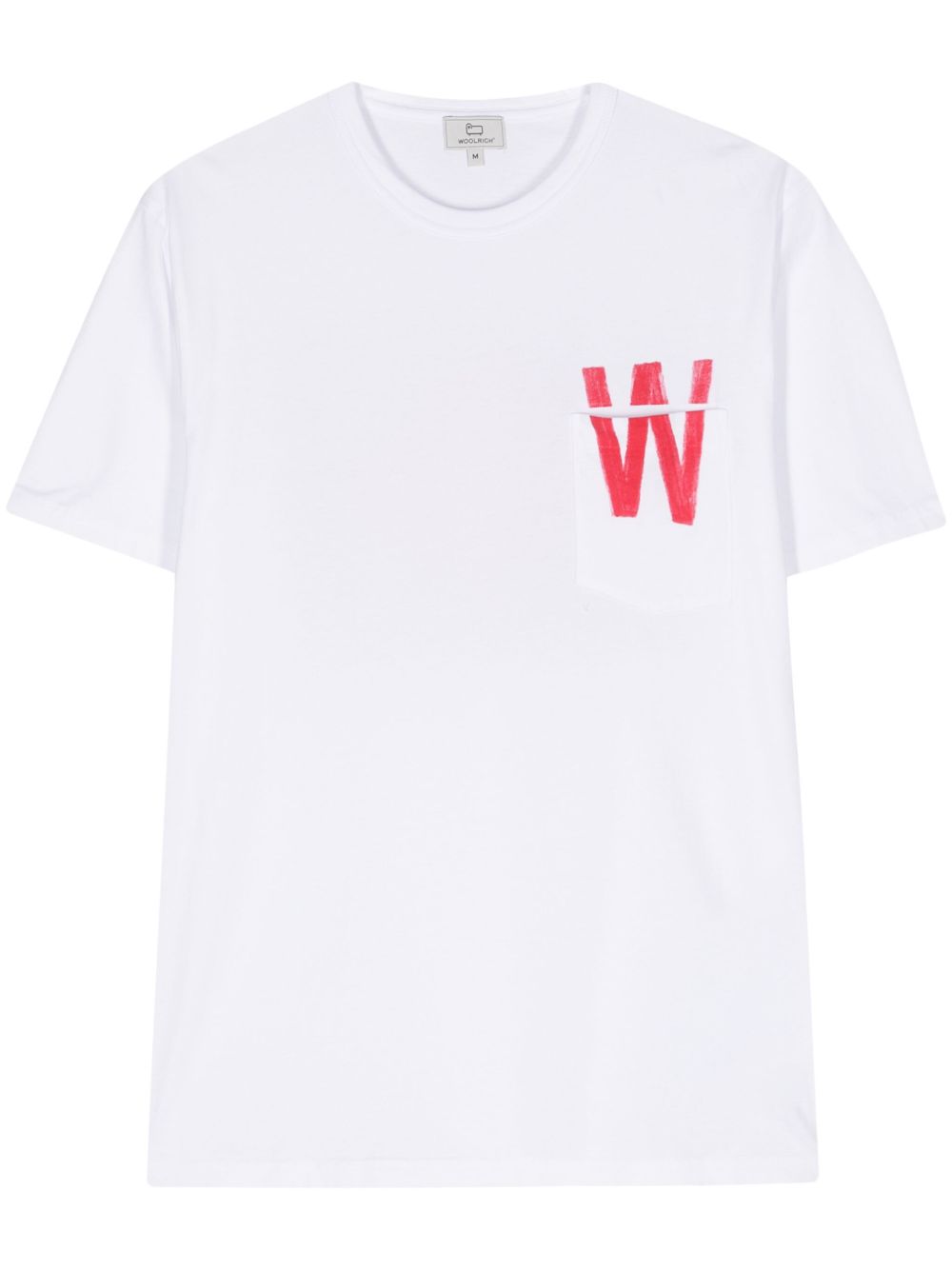 Woolrich logo印花棉T恤 - 白色