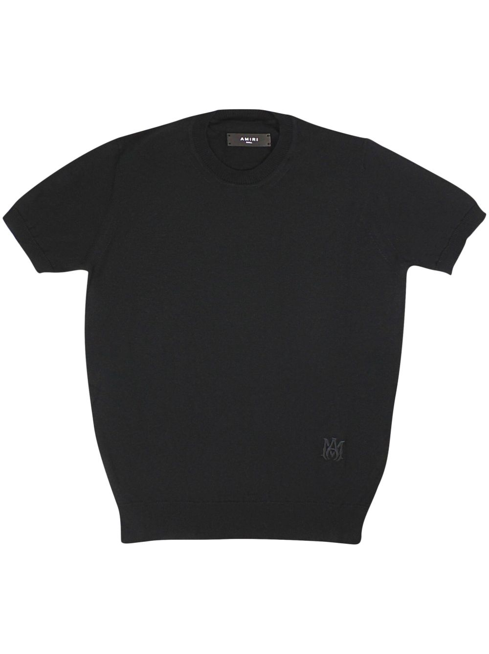 AMIRI logo刺绣棉T恤 - 黑色