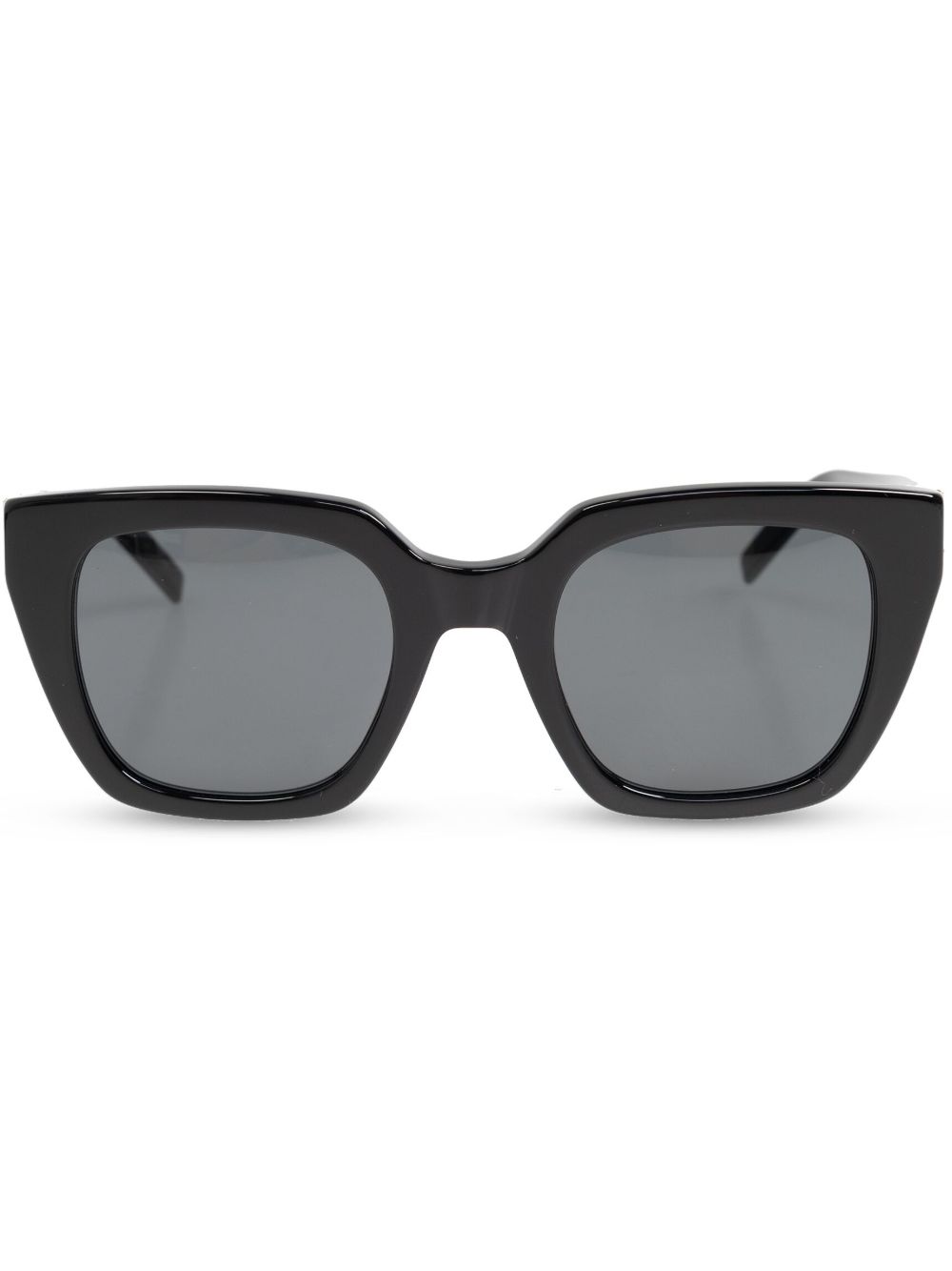 Saint Laurent Eyewear logo标牌太阳眼镜 - 黑色