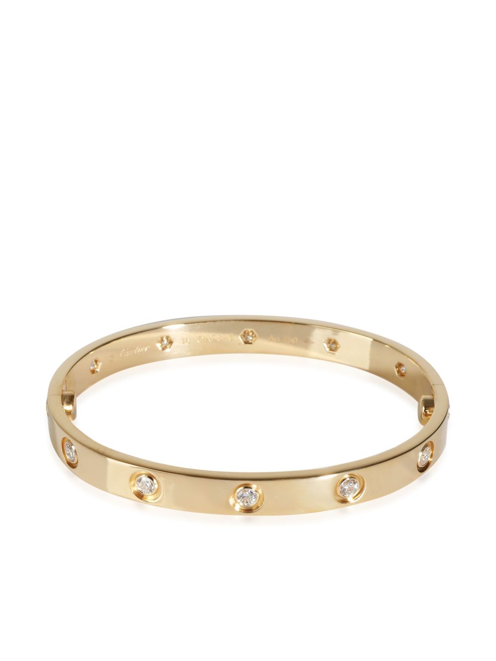 Cartier Love 18K黄金钻石手链 - 金色