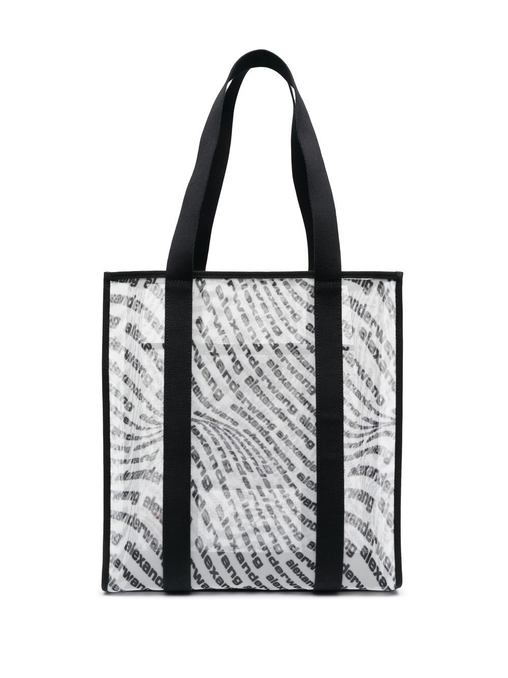 Alexander Wang logo印花大号托特包 - 白色