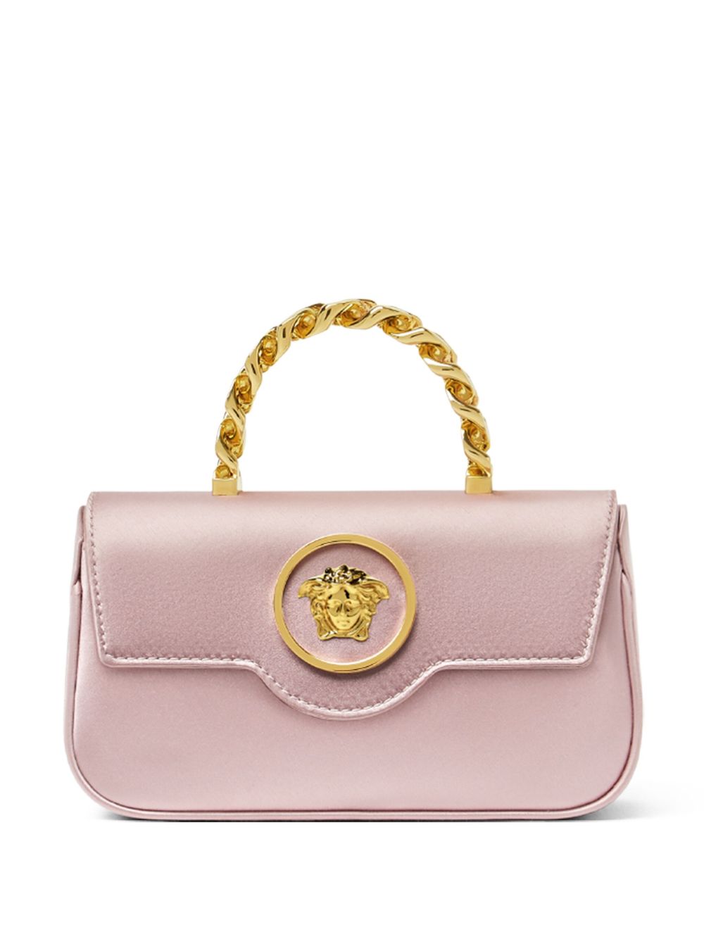 Versace La Medusa 缎面迷你包 - 粉色
