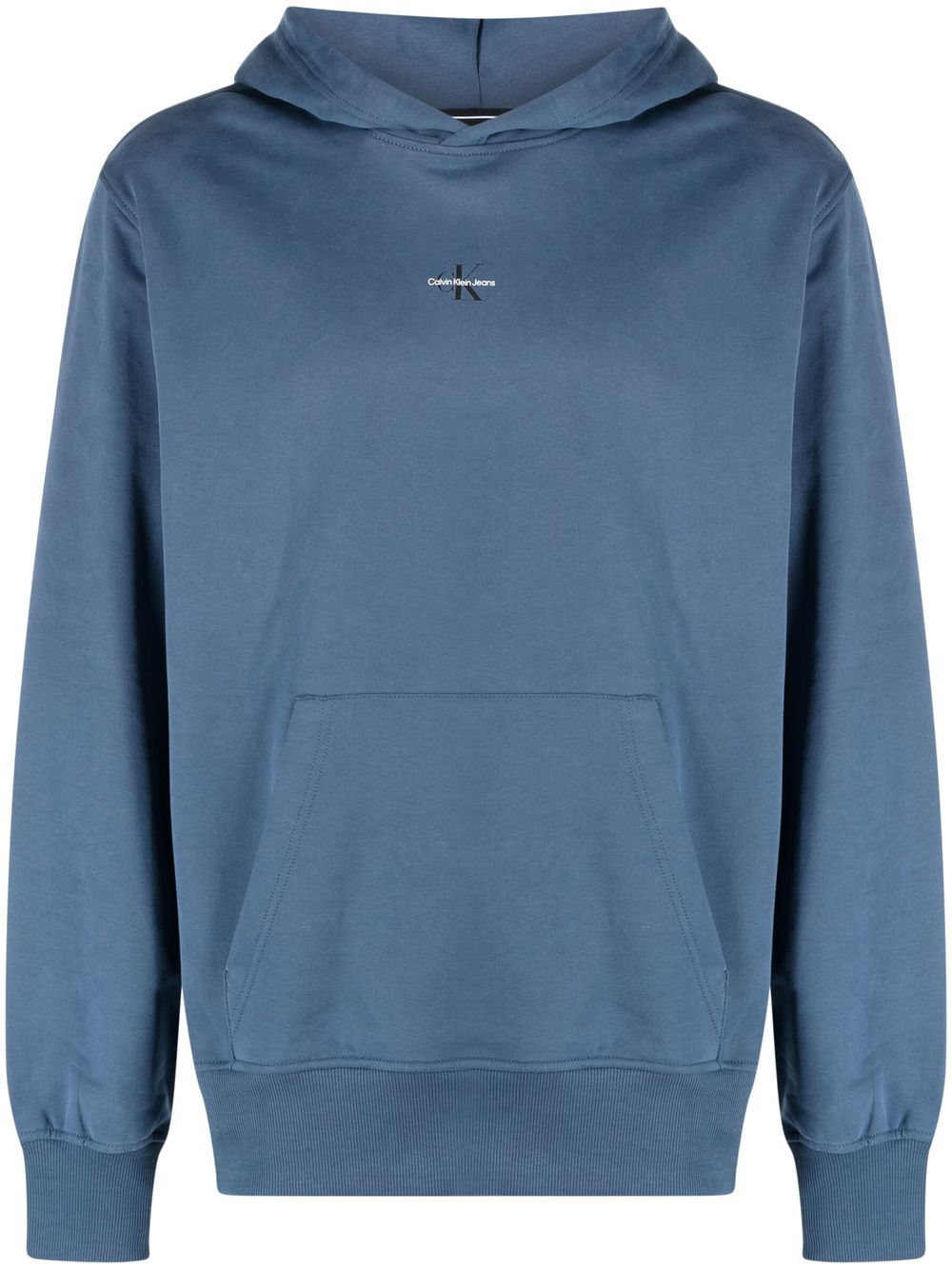 Calvin Klein Jeans 迷你logo棉连帽衫 - 蓝色