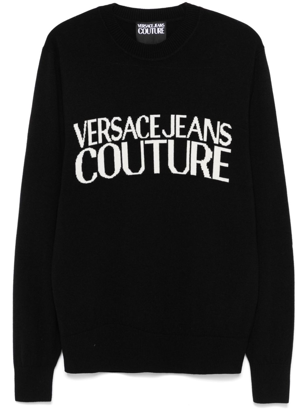 Versace Jeans Couture logo嵌花毛衣 - 黑色