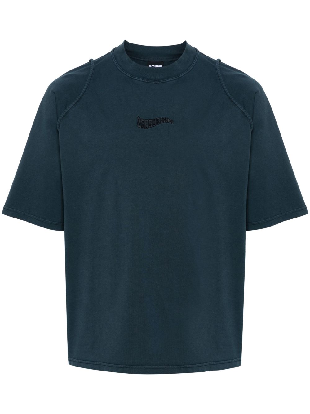 Jacquemus Le T-shirt Camargue logo刺绣上衣 - 蓝色