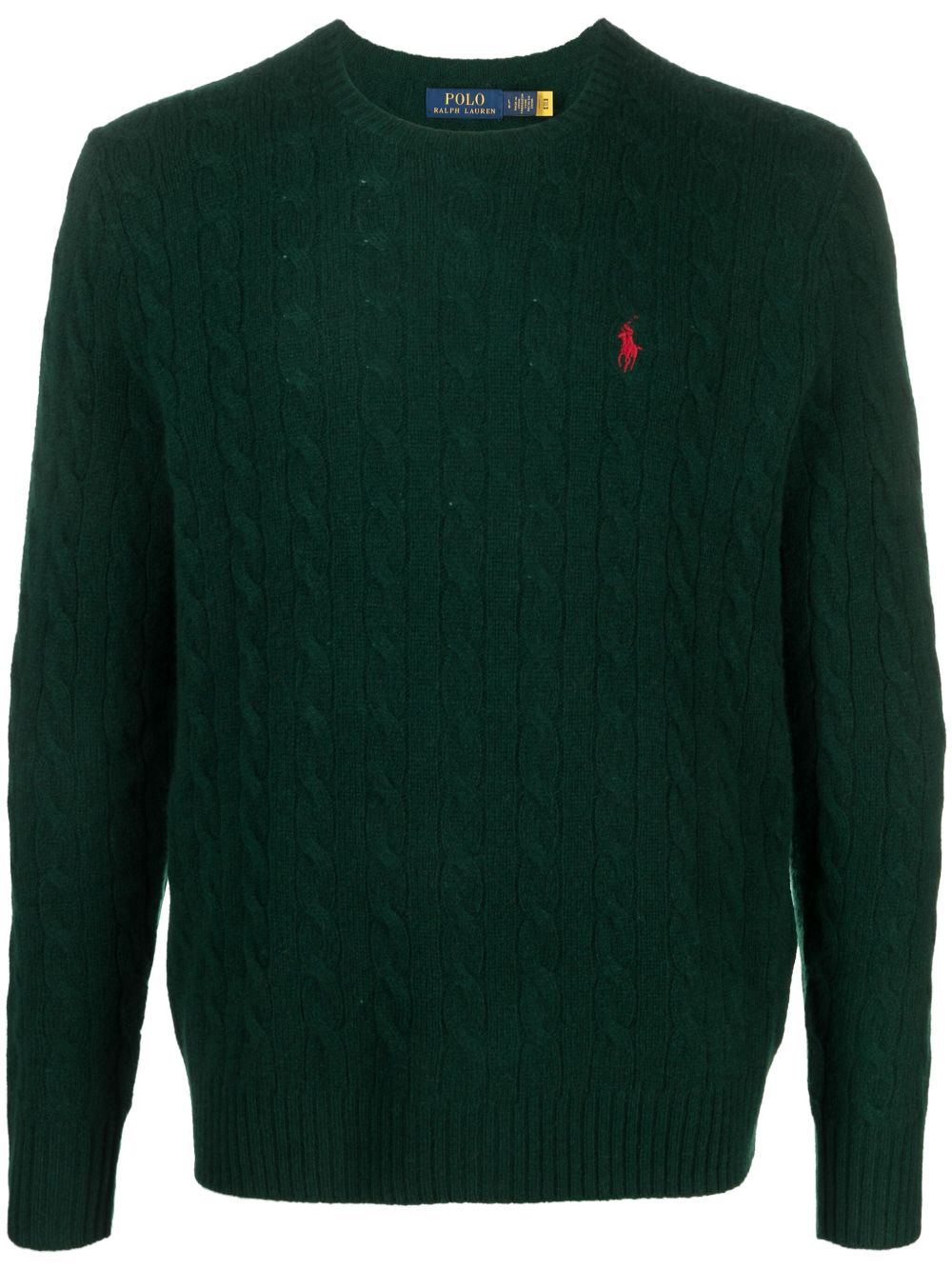 Polo Ralph Lauren Polo Pony 图案粗绞花针织毛衣 - 绿色