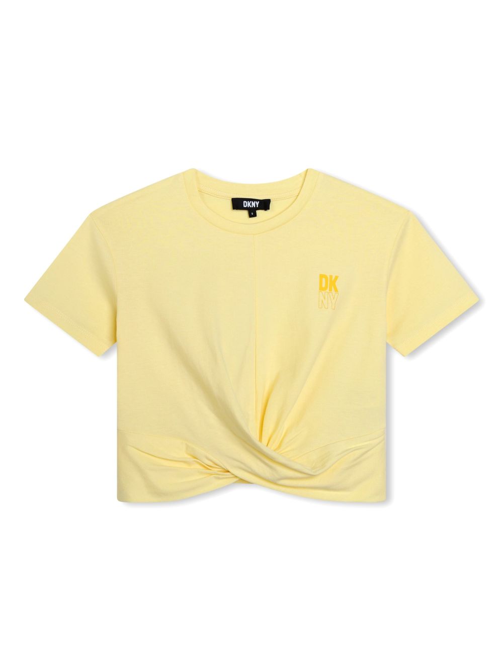 Dkny Kids logo印花棉T恤 - 黄色