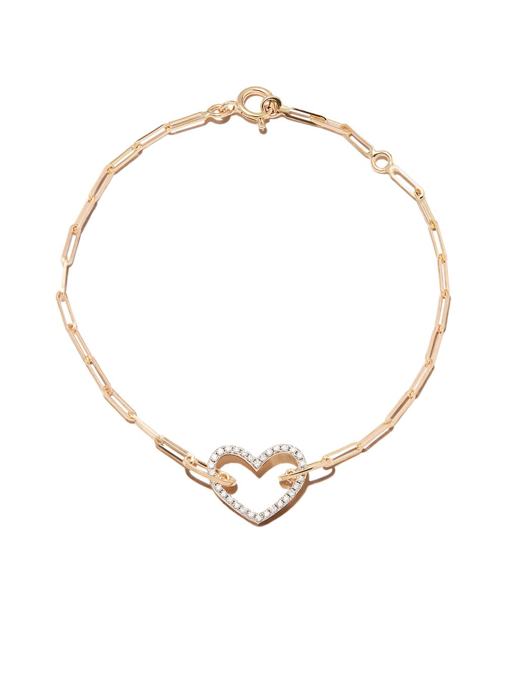 Yvonne Léon 18K黄金 Petit Coeur 钻石手链 - 金色