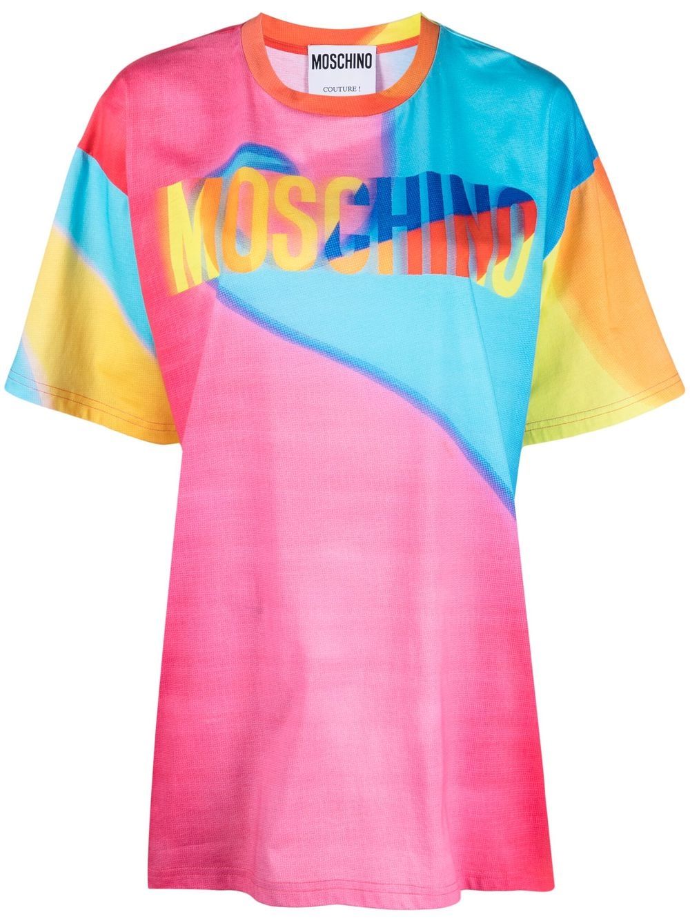 Moschino 莫斯奇诺 logo印花超大款T恤 - 粉色