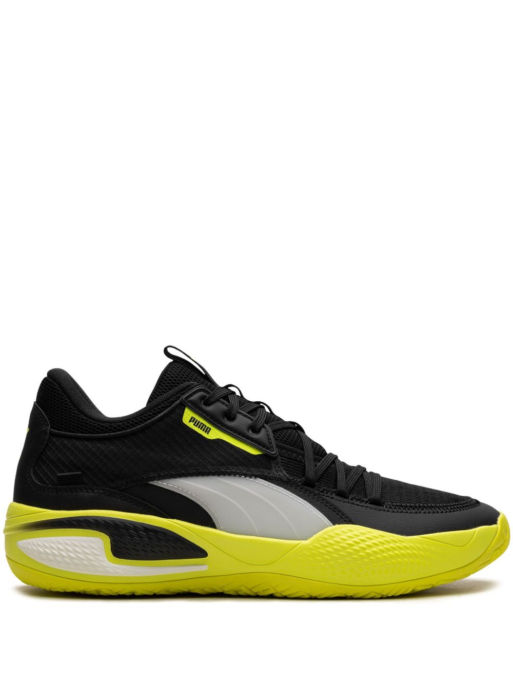 PUMA Court Rider Black/Yellow Alert 运动鞋 - 黑色