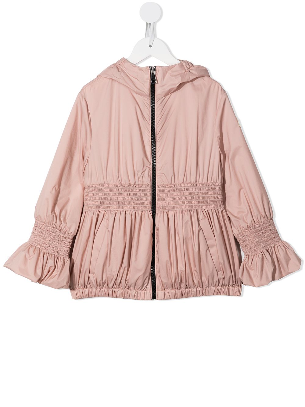Moncler Enfant 盟可睐 Enfant 褶饰连帽拉链夹克 - 粉色