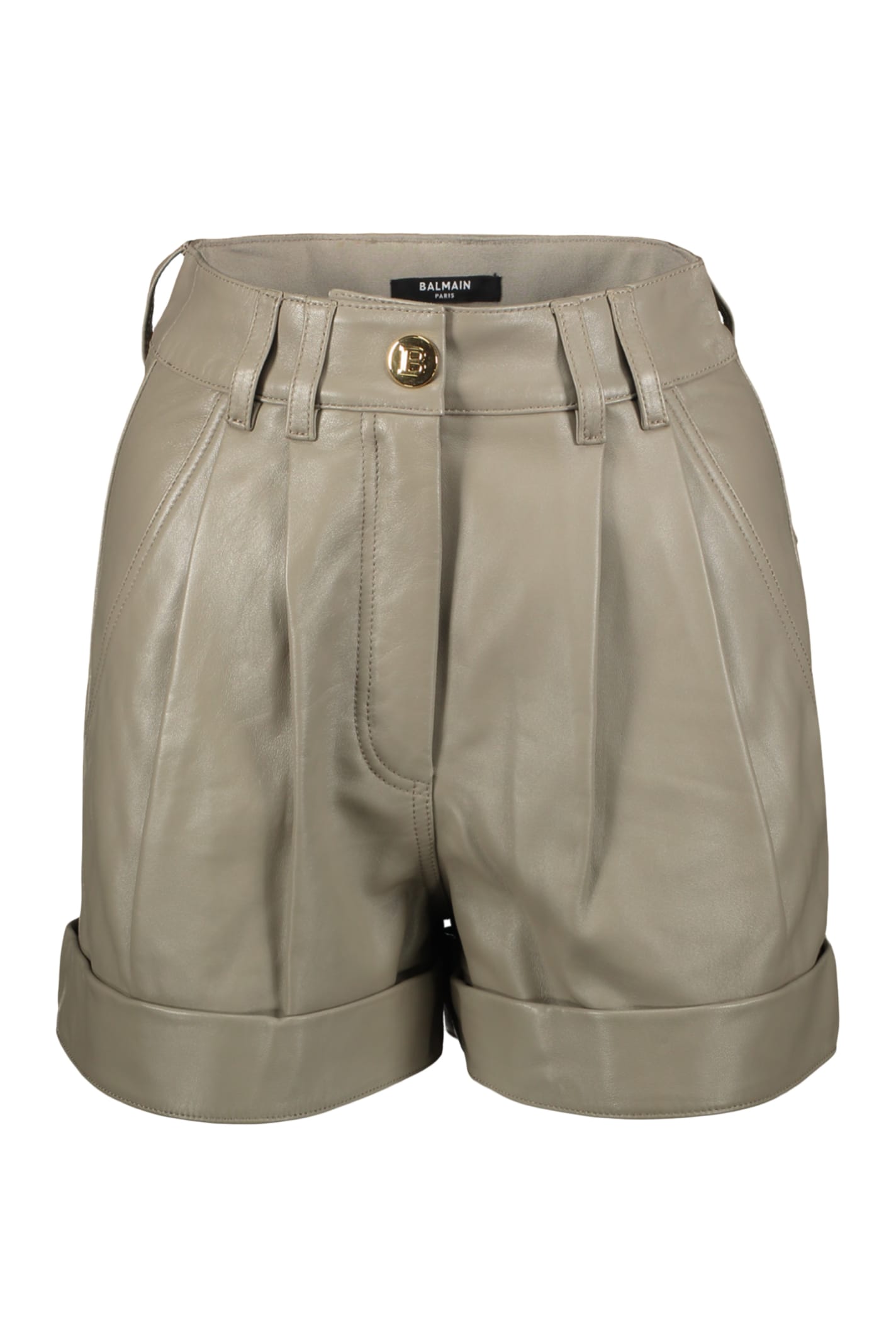 Balmain Leather Shorts