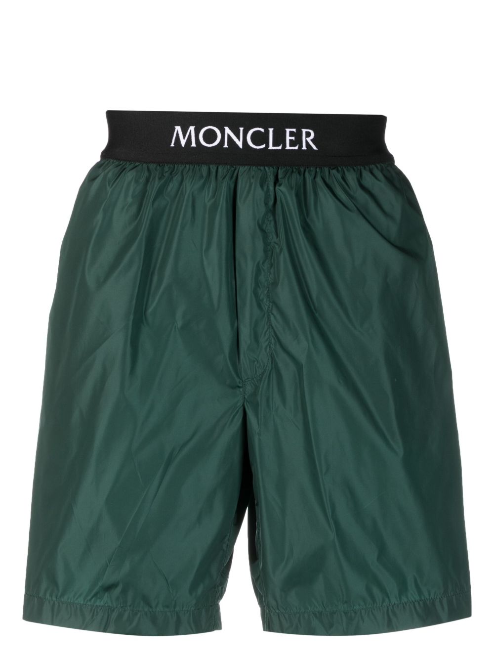 Moncler 标贴泳裤 - 绿色