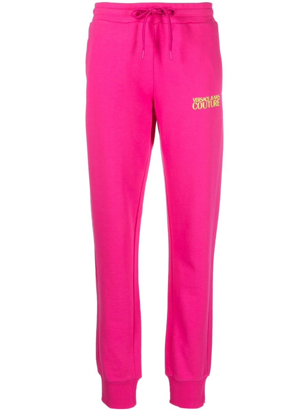 Versace Jeans Couture logo印花棉运动裤 - 粉色