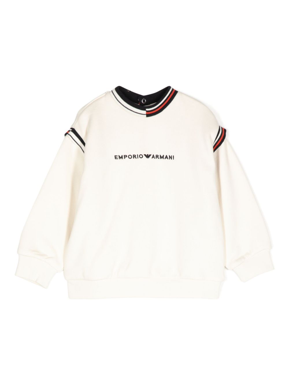 Emporio Armani Kids logo刺绣卫衣 - 中性色