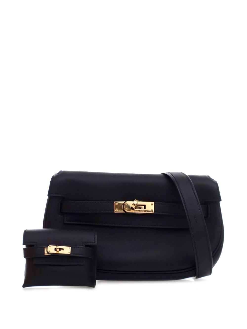 Hermès Pre-Owned 2024 Swift Kelly Moove crossbody bag - 黑色