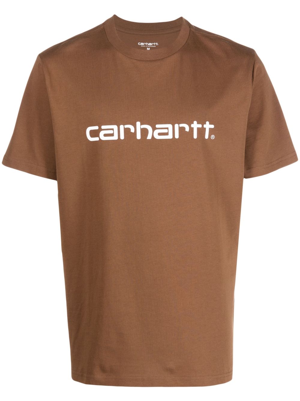 Carhartt WIP logo印花棉T恤 - 褐色
