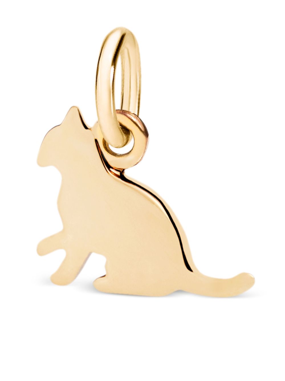 Dodo 18K黄金小猫吊饰 - 金色