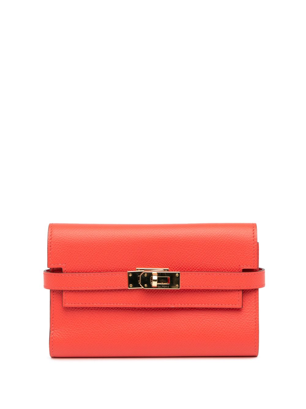 Hermès Pre-Owned Epsom Kelly Depliant 中号钱包（2017年典藏款） - 红色
